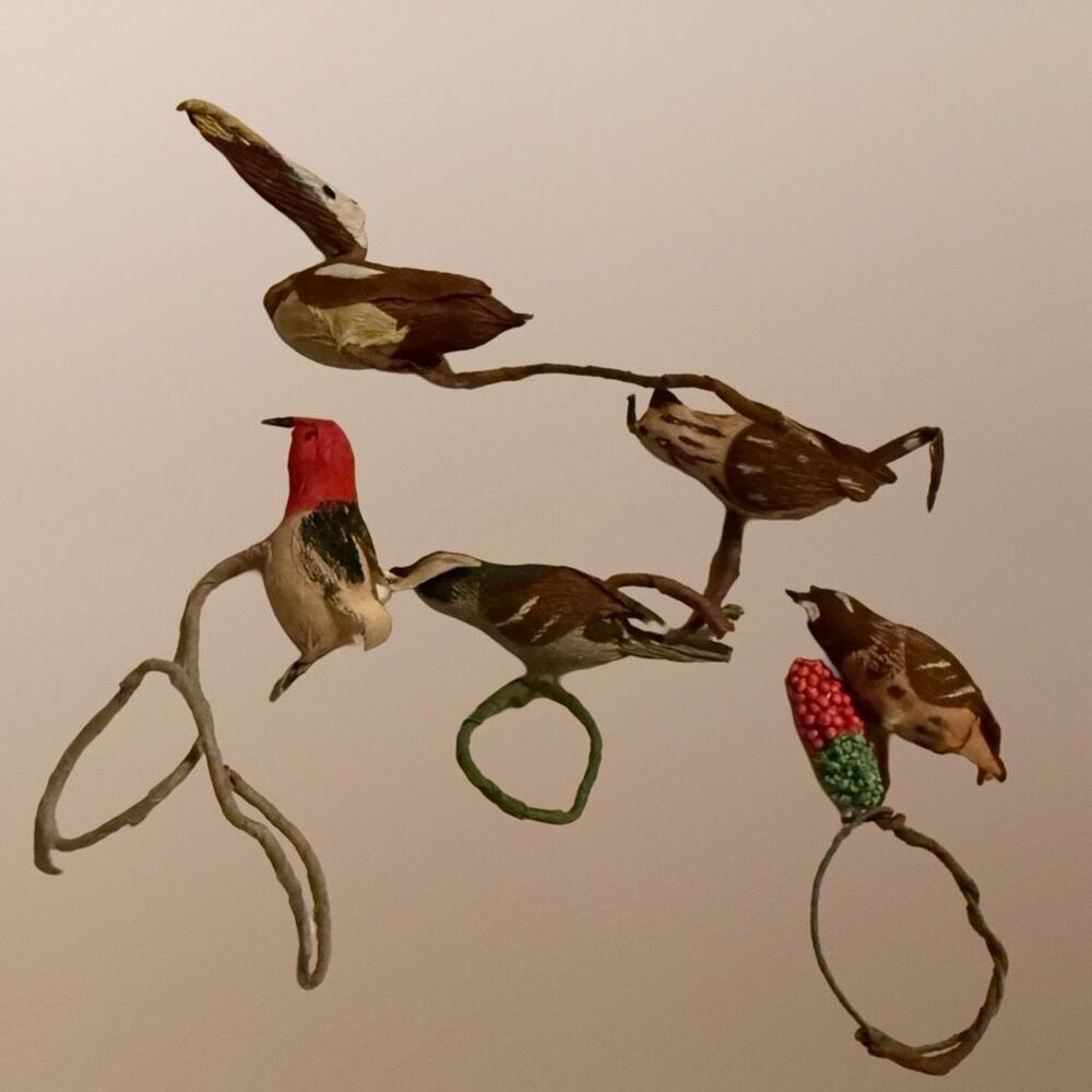 Mini Crafting Birds Decorations, Floral Bouquet, Wreaths, Cards .5”  A14